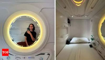 Anand Mahindra intrigued by Noida’s capsule hotel after traveler’s review: “Would you find this claustrophobic?” | - Times of India