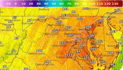 How hot could it get for Hagerstown, Salisbury, Ocean City this week?