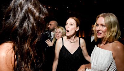 Naomi Watts en « robe de mariée », Jessica Chastain en sirène... Les stars au dîner Kering à New York