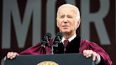 Biden delivers Morehouse commencement speech as some on campus express pro-Palestinian messages