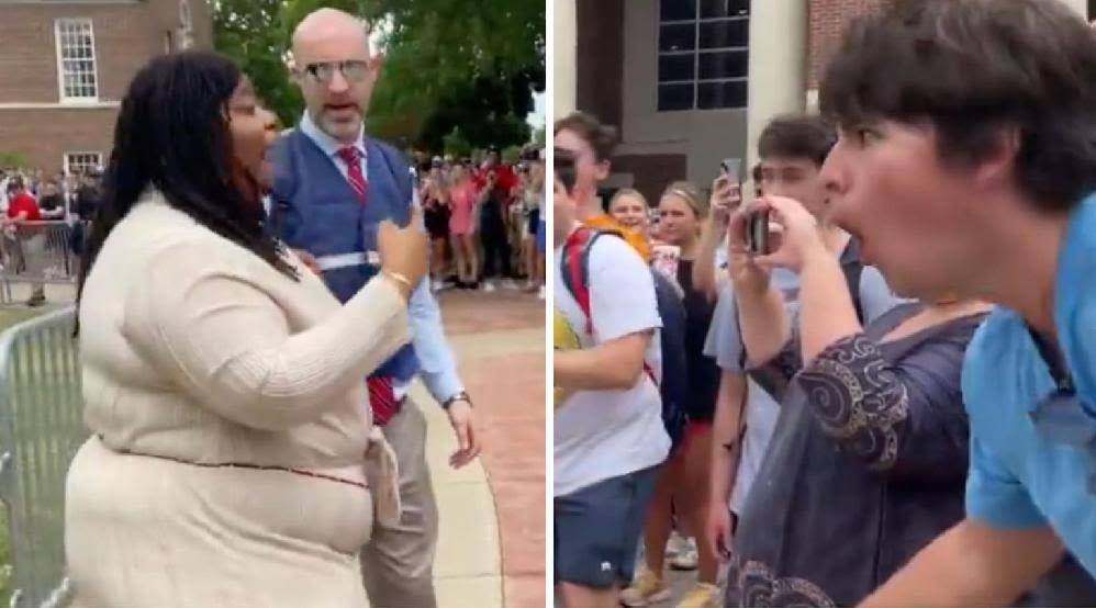 Lone Black Female Protester Called 'Lizzo' - Gets Monkey Taunts by White Males At Ole Miss | WATCH | EURweb