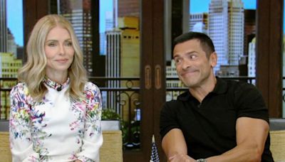 Mark Consuelos shades Kelly Ripa on 'Live' after she complains about his "irritating" drinking habit: "Sounds like you don’t drink enough water, sweetie"