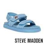 STEVE MADDEN-MONA 牛仔雙帶厚底涼鞋-藍色