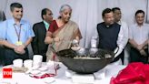 Union Budget 2024-25: Sitharaman participates in 'halwa' ceremony; marks final stage of Budget preparation - Times of India
