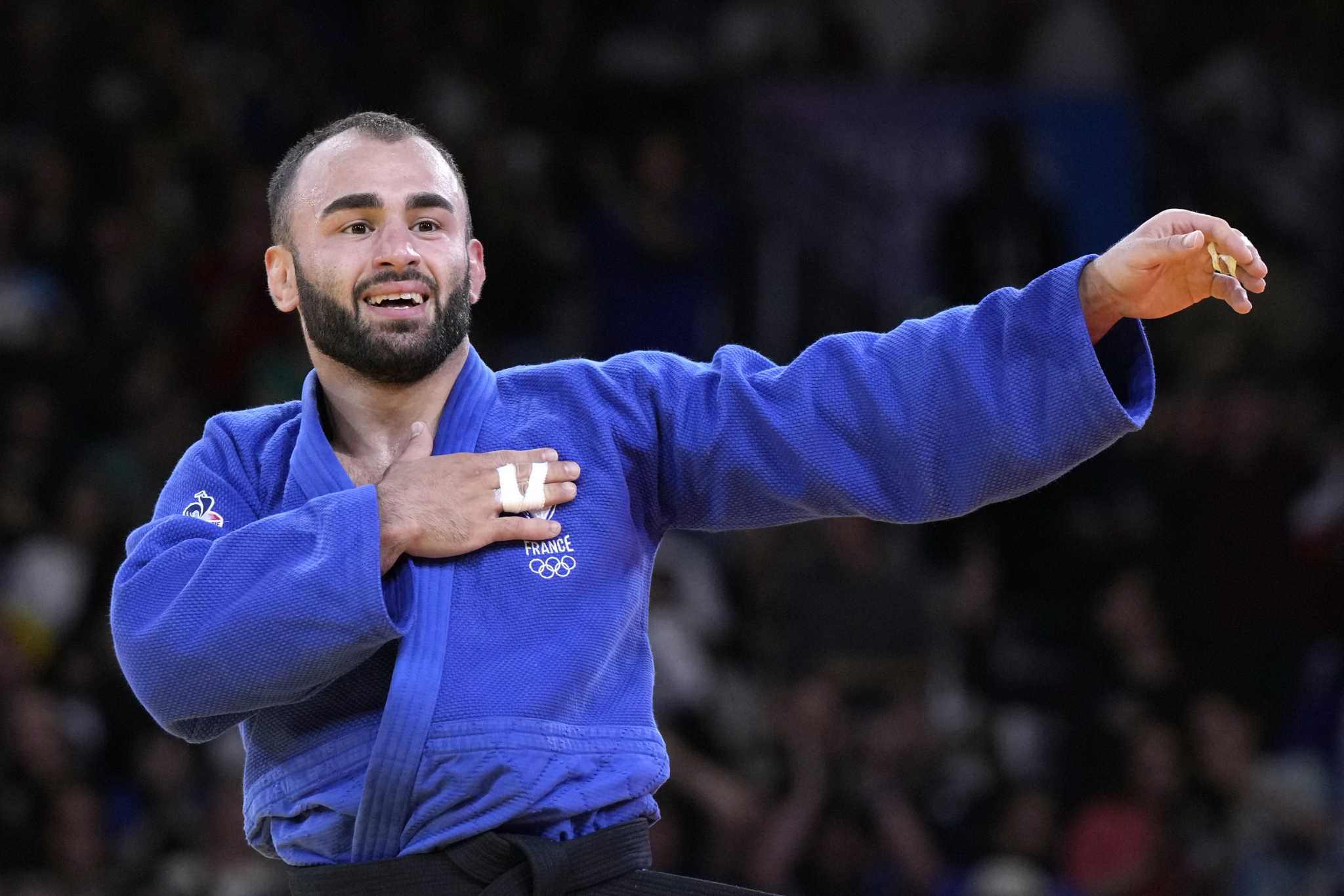 France claims the first two medals of its home Olympics with silver and bronze in judo