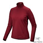 【ARCTERYX 始祖鳥】女 Rho 彈性透氣登山健行保暖刷毛套頭.上衣_X000007336 波爾多紅