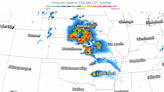 A Level 4 of 5 risk of severe thunderstorms is in place for a large swath of the central US today