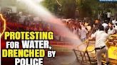 Delhi Water Crisis Irony: Police Drench BJP Protesters with Water Cannons Amid Water Shortage