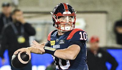 Alouettes quarterback Davis Alexander to make first CFL start against Tiger-Cats