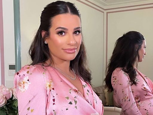 Lea Michele Glows in Pink Floral Gown at Baby Shower: 'Showered with So Much Love'