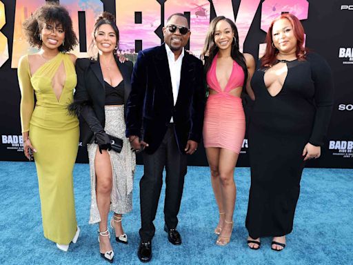 Martin Lawrence Joined by Girlfriend Angie Gonzalez and His 3 Daughters at “Bad Boys: Ride or Die” Premiere