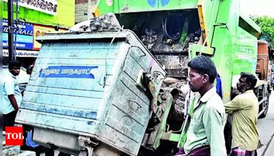 Compactor bins replace dumper bins in Madurai corporation zones | Madurai News - Times of India