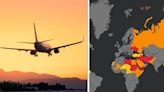 Terrifying map shows the eight countries with the most dangerous airspace