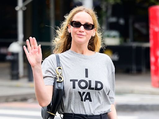 Jennifer Lawrence wears Zendaya's 'I told ya' T-shirt in NYC