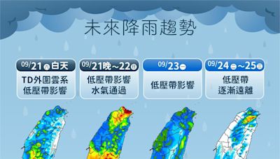 4地區今晚至明日防豪雨 氣象署：雨勢「這天」才減緩