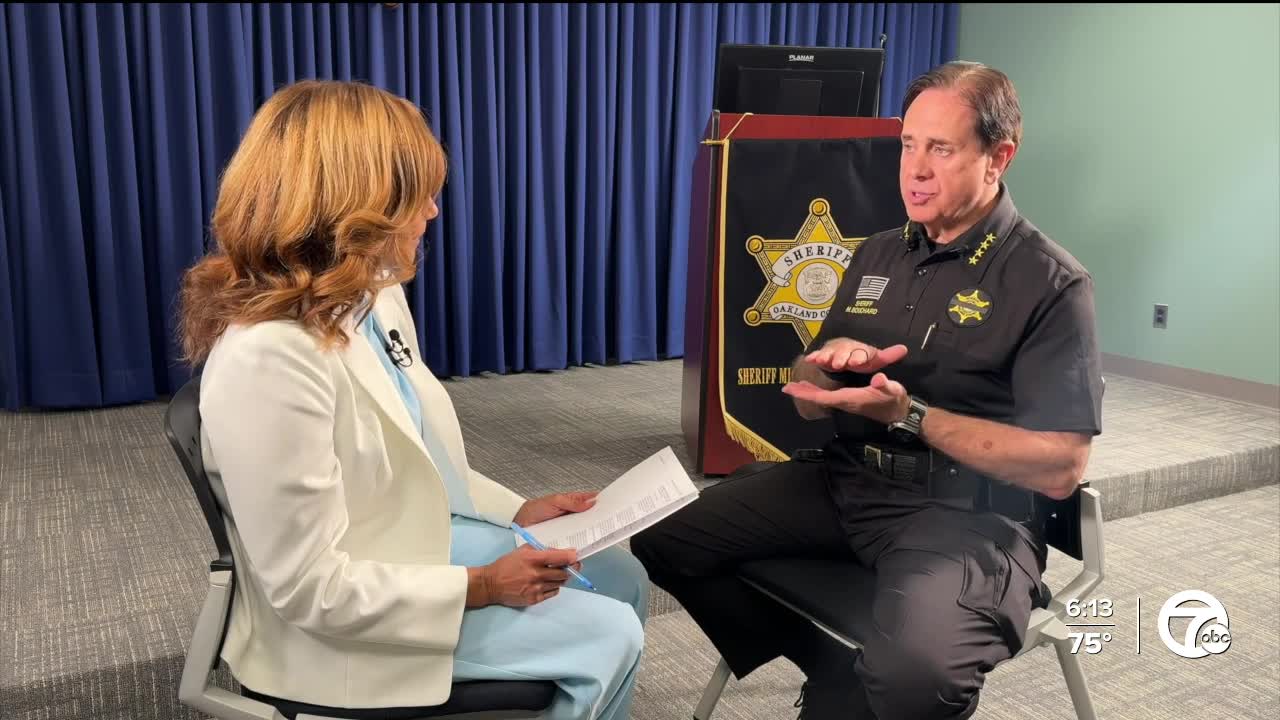 Oakland County Sheriff Michael Bouchard speaks with 7 News Detroit in wake of recent violent incidents