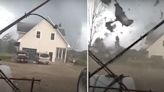 Terrifying moment tornado from Hurricane Beryl remnants rips roof off home