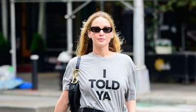 Jennifer Lawrence Re-Creates Zendaya's Viral 'Challengers' T-Shirt Look