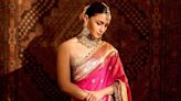 Alia Bhatt dons 160-year-old silk sari; others embrace pure gold, silver in their traditional ensemble