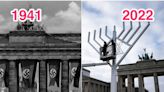 A 33-foot Jewish menorah lit up Berlin's 234-year-old Brandenburg Gate, which was once used as a symbol of Nazi power