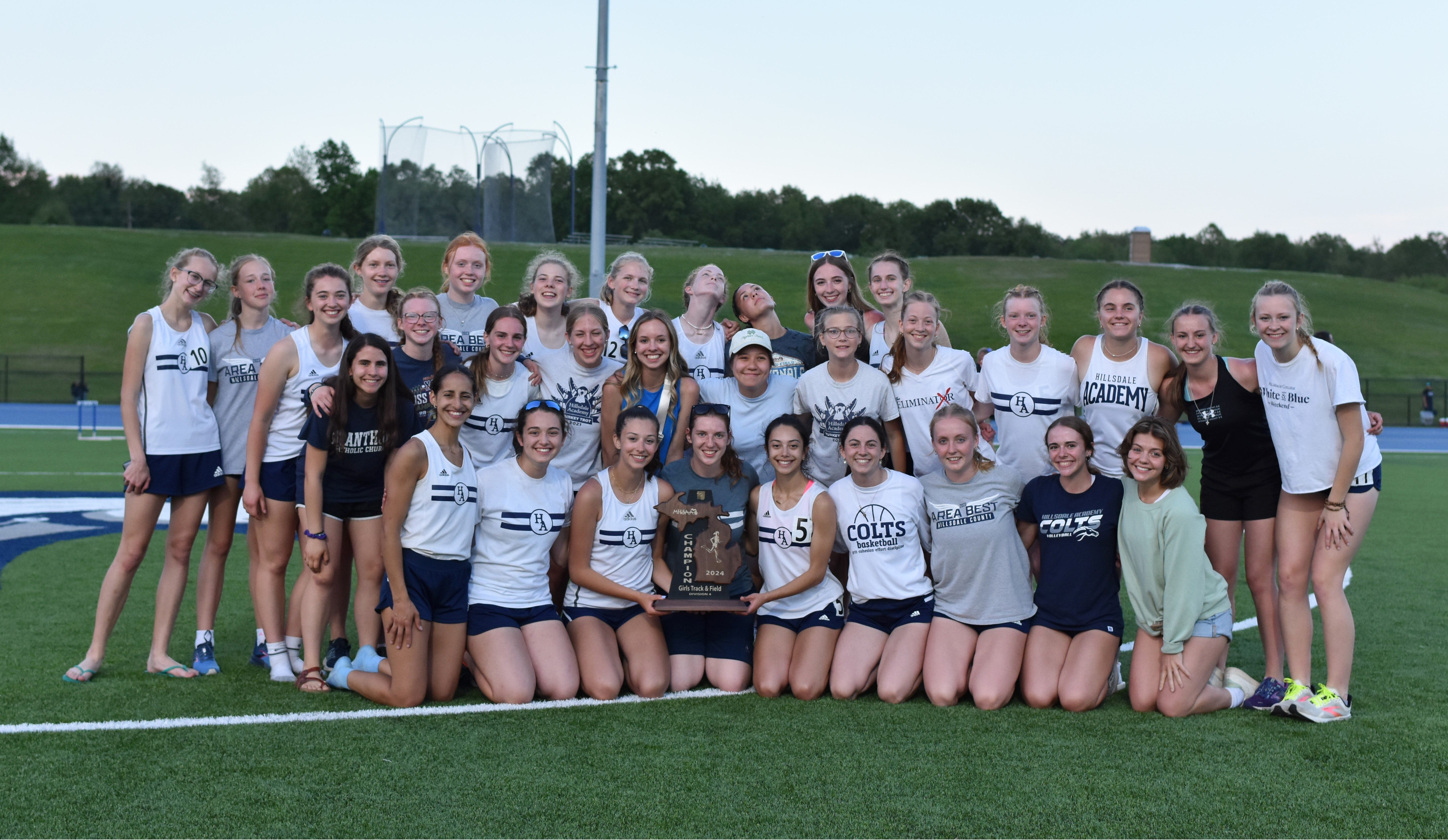 Hillsdale Academy girls track team wins MITCA D4 team state; Colts boys place second