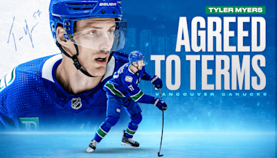 Canucks Agree to Terms with Defenceman Tyler Myers on a Three-Year Contract | Vancouver Canucks