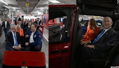 WATCH: Elon Musk takes Israel PM Netanyahu, his wife on Cybertruck tour of Tesla factory