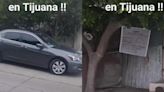Dejan carro estacionado bloqueando espacio designado para casillas electorales en Tijuana