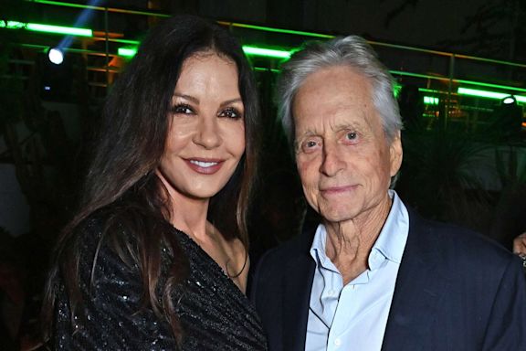 Catherine Zeta-Jones strips down to wish hubby Michael Douglas a happy birthday: 'Running out of gift ideas'