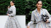 Sonam Kapoor attends Wimbledon 2024 with husband Anand Ahuja in Bottega Veneta striped dress worth over Rs 3 lakh