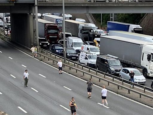 M25 closed with 11-mile traffic jam after Dartford Crossing accident