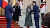 King Charles France visit – Monarch bids Macrons farewell at Elysee Palace after historic speech