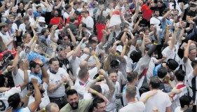 England fans drink in Euros final with pub spending spree