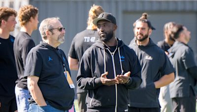 Four takeaways from UCLA's first spring football practice under coach DeShaun Foster