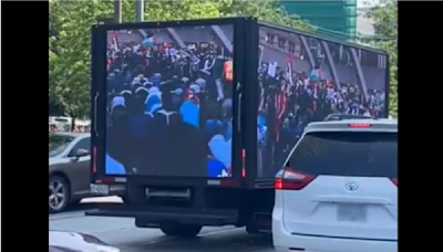 Truck with anti-Muslim messaging registered to Rebel News Network