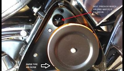 Royal Enfield Bullet 350: Jugaad to protect the air filter from water | Team-BHP