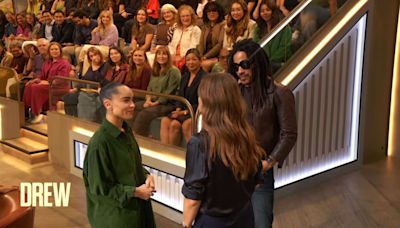 Lenny Kravitz crashes daughter Zoë's 'Drew Barrymore Show' interview