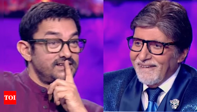 Kaun Banega Crorepati 16: Aamir Khan asks Amitabh Bachchan about the hero he got jealous of when his wife Jaya would go on shoot with; latter has an unmissable reaction | - Times of India