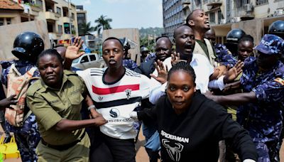 Ugandan security forces detain dozens of young protesters, says rights group