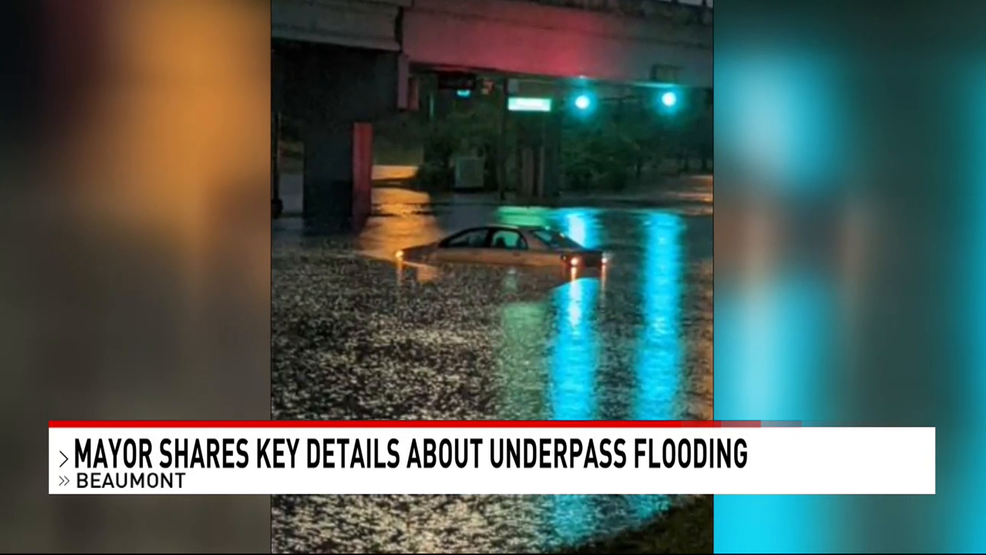 Officials address flooding under Beaumont underpass