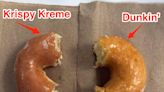 I tried the classic glazed doughnut from Dunkin' and Krispy Kreme, and the winner came down to texture