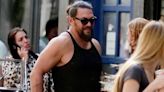 Jason Momoa takes a cruise in vintage convertible Bentley in London