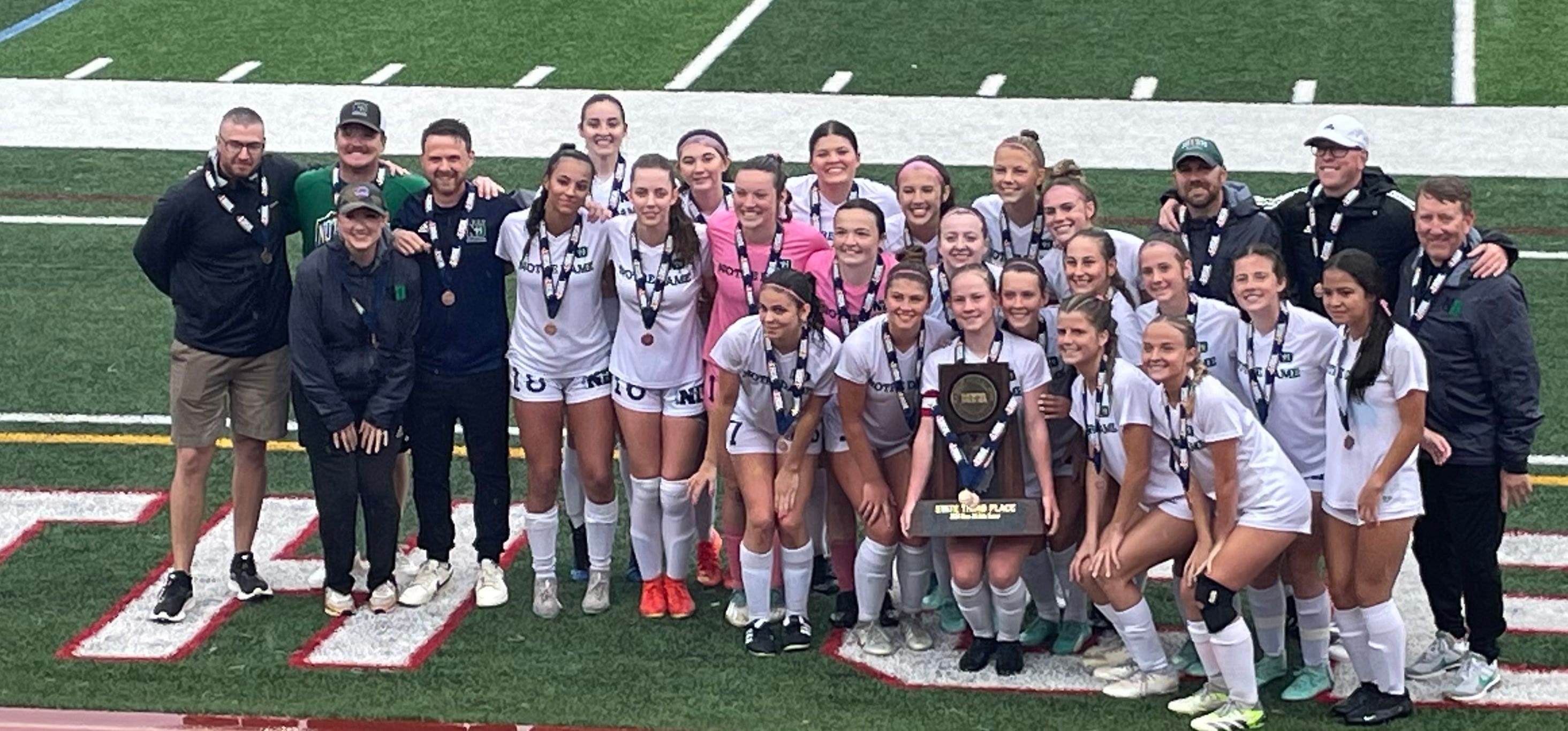 Peoria Notre Dame girls end record-setting soccer season with third place at IHSA Class 2A state finals