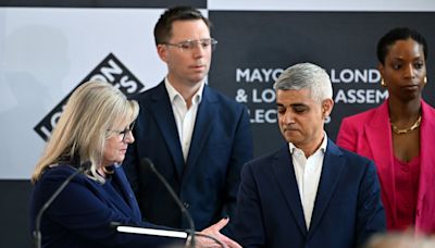 Defeated Susan Hall 'left hanging' as she tries to shake Sadiq Khan's hand