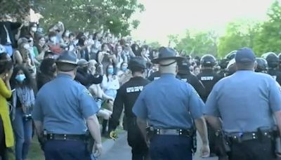 Police arrest 130 at UMass Amherst; College says protesters refused to take down encampment