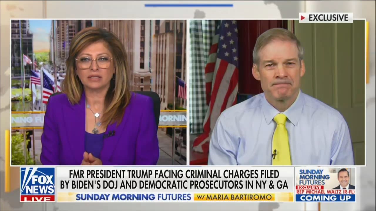 ‘People Are Sick and Tired!’ Jim Jordan Sputters After Maria Bartiromo Calls Him Out for...