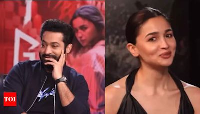 Alia Bhatt stuns Jr NTR and Karan Johar with her rendition of 'Chuttamalle' from 'Devara: Part 1' - WATCH | Hindi Movie News - Times of India