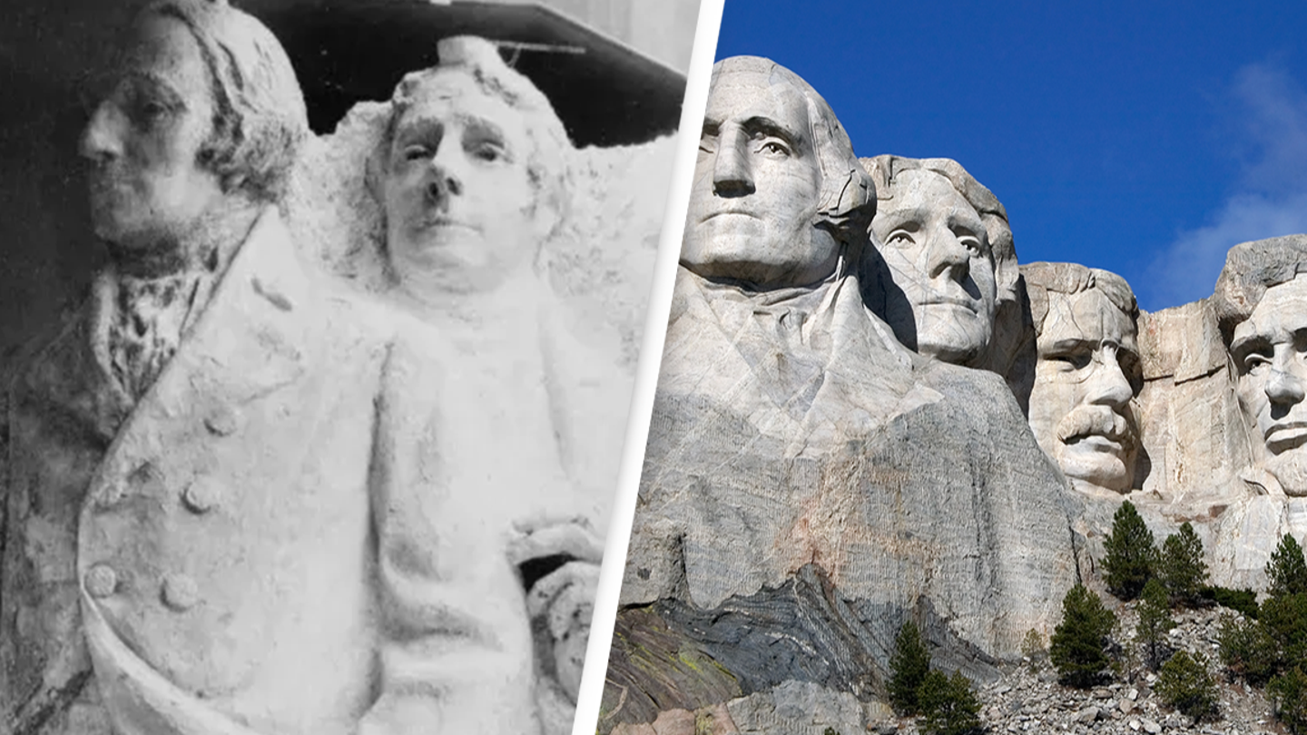 People are just finding out what Mount Rushmore was supposed to look like before funding ran out