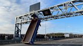 Witness appeal after truck hit overhead gantry on motorway