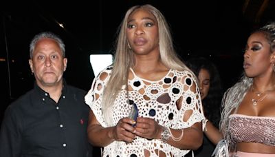 Serena Williams Unexpectedly Serves Nearly-Naked Dressing With a Crochet Mini